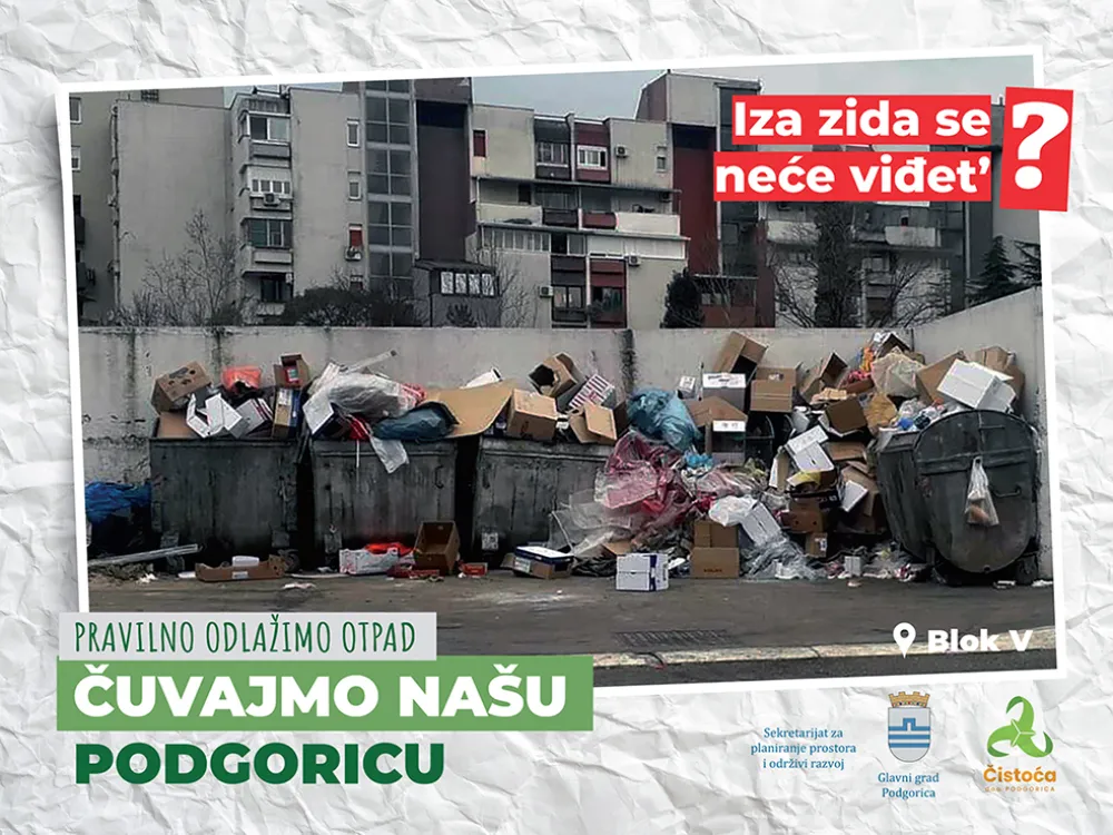(Фото) Почела кампања "Чувајмо нашу Подгорицу - правилно одлажимо отпад"