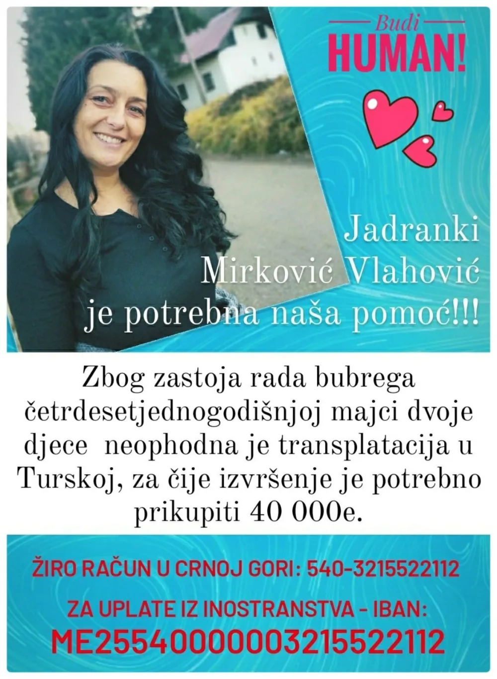 Жабљачанки потребно 40.000 еура за трансплантацију бубрега
