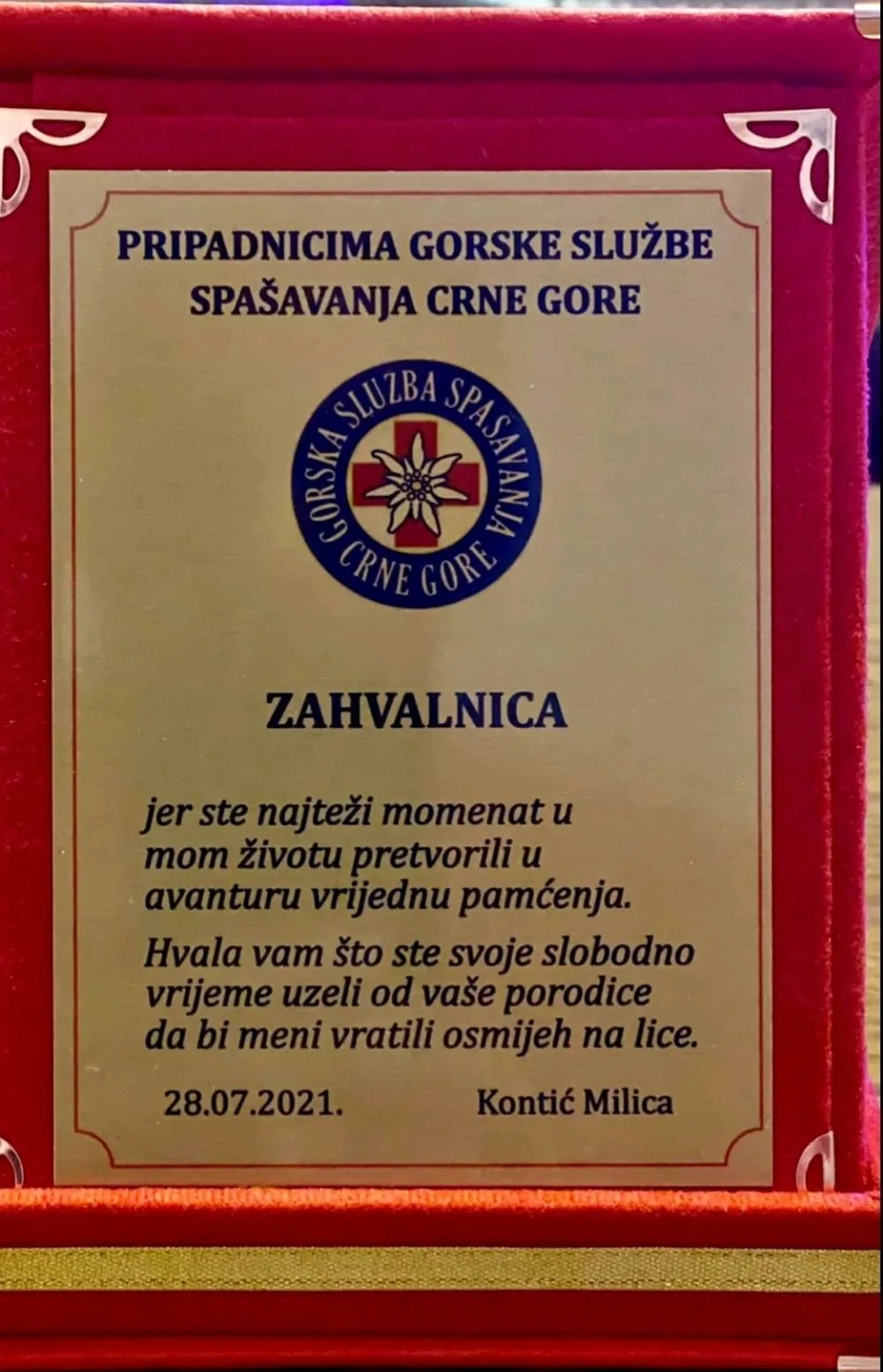 "Најтежи моменат у животу претворили сте у авантуру вриједну памћења"