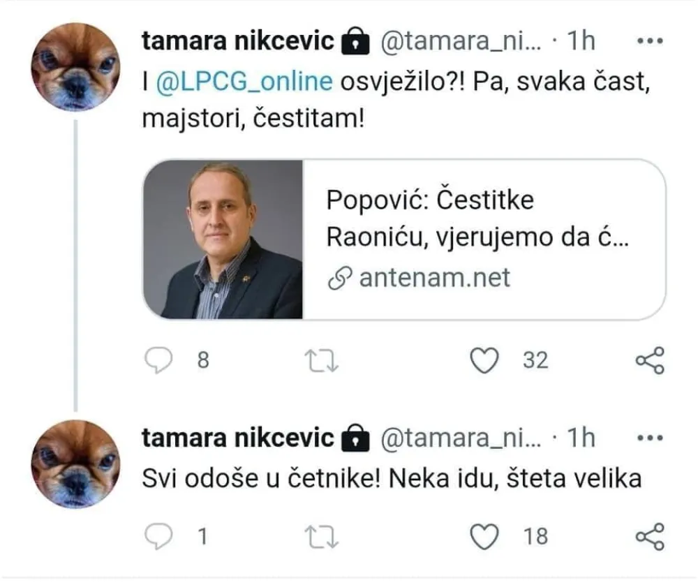 Тамара Никчевић: Оде и Пура у четнике