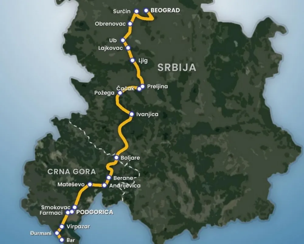 Погледајте куда иде траса ауто - пута од Бара до Београда