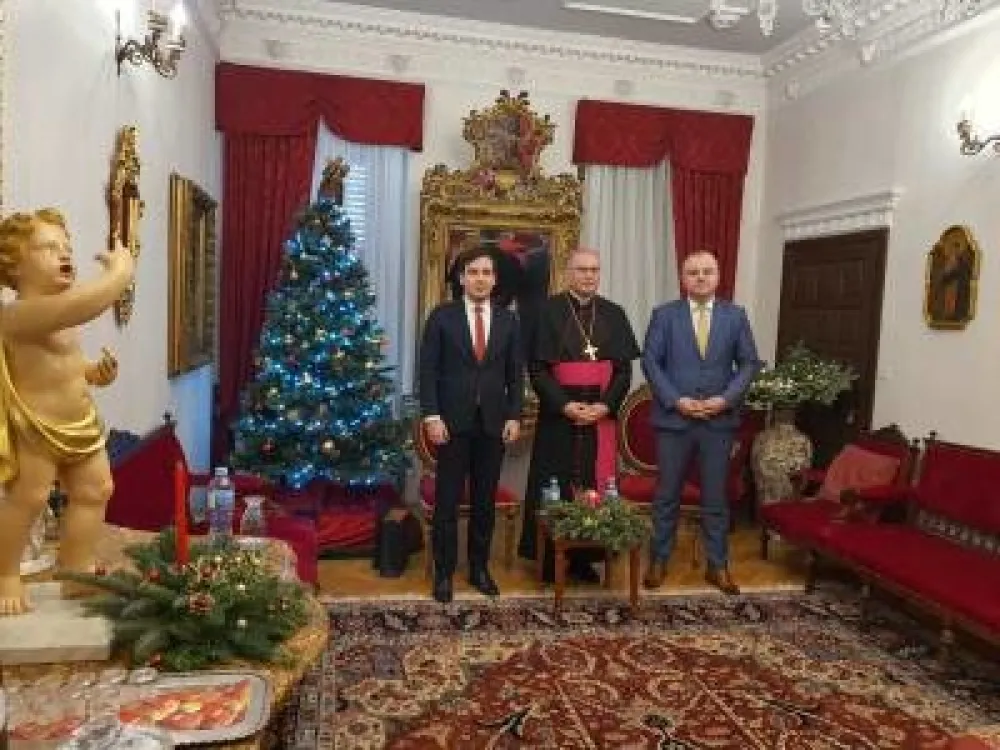 Јокић на божићном пријему код Бискупа