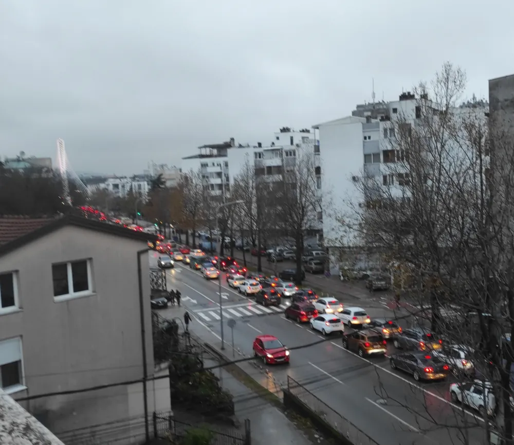 Блокада саобраћаја у центру Подгорице