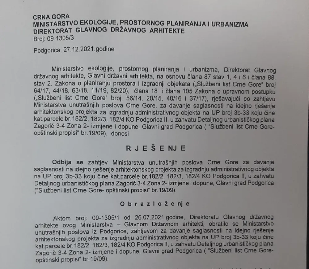 Оспорена градња кампа на Златици: МУП није доставио доказ својине