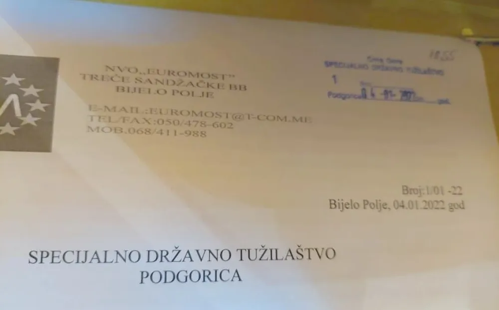НВО Еуромост: СДТ да испита све доказе о дjеловању организованих криминалних група кроз расподjелу средстава НВО