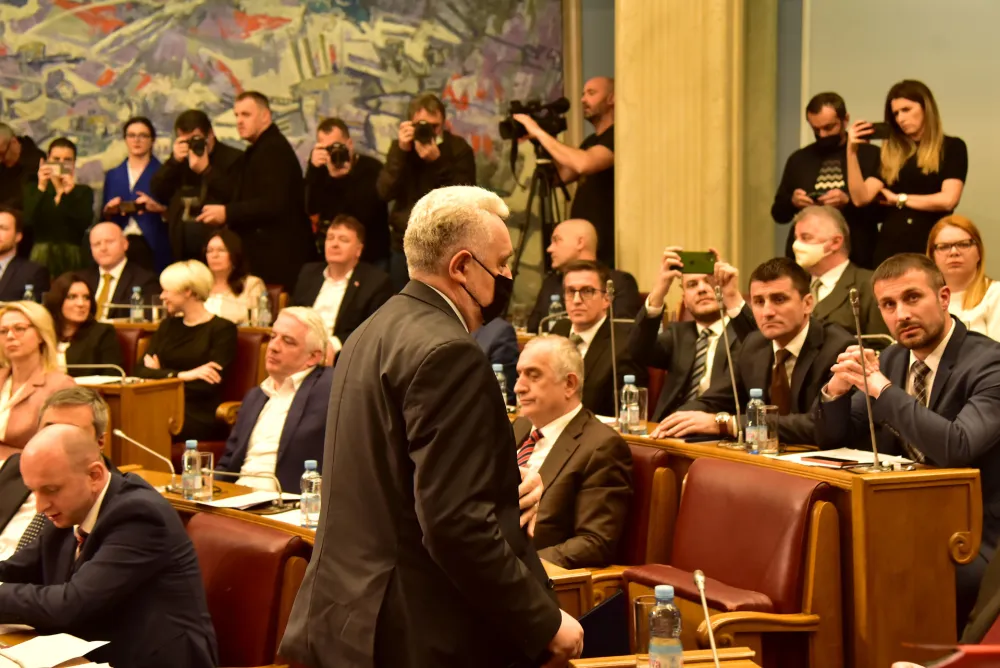 Zdravko Krivokapic, Sjednica skupstine Crne Gore