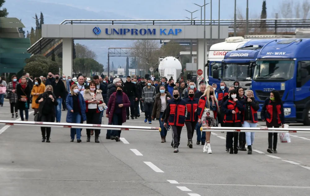 Protest radnika Uniprom KAP