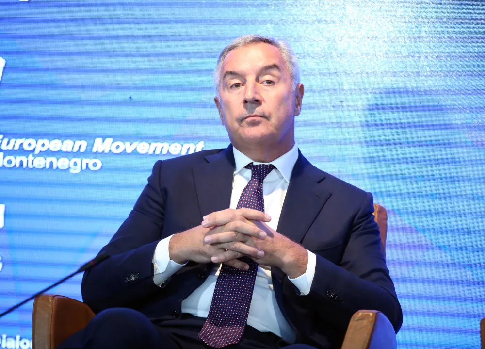 Предсједник Црне Горе Мило Ђукановић на конференцији