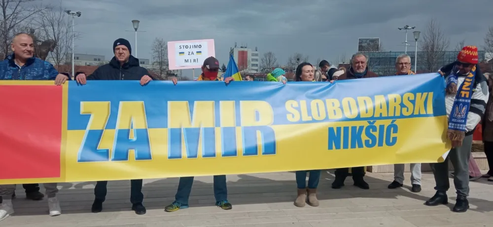 Никшић, скуп подршке Украјини