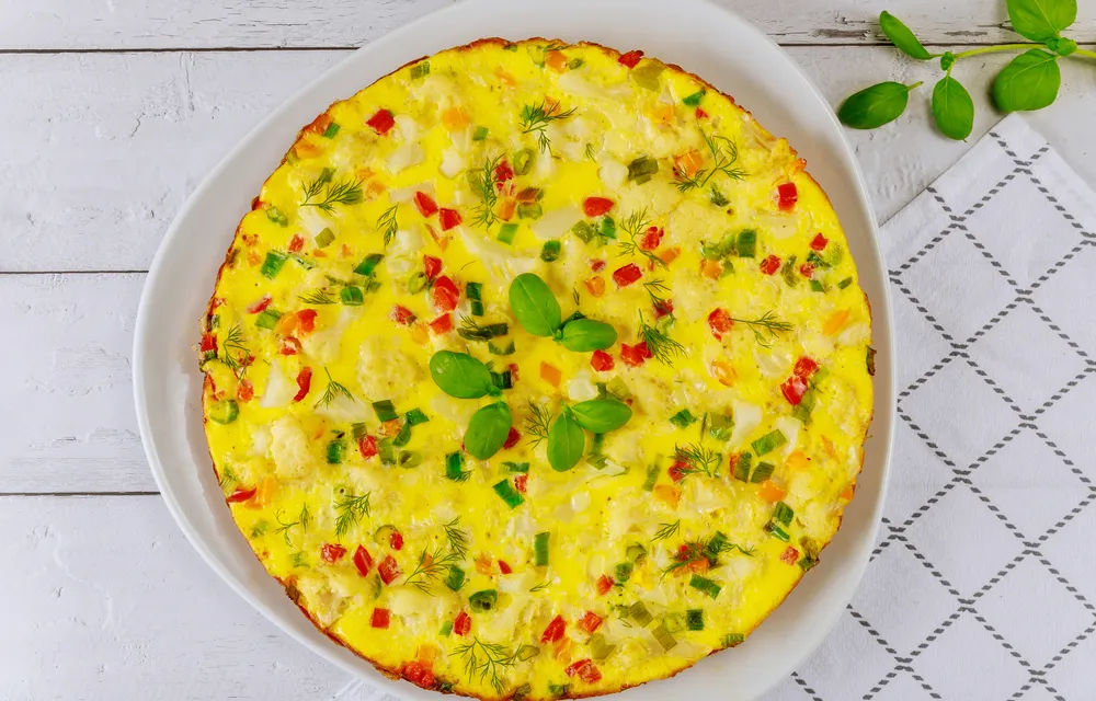 Кајгана са сиром и поврћем