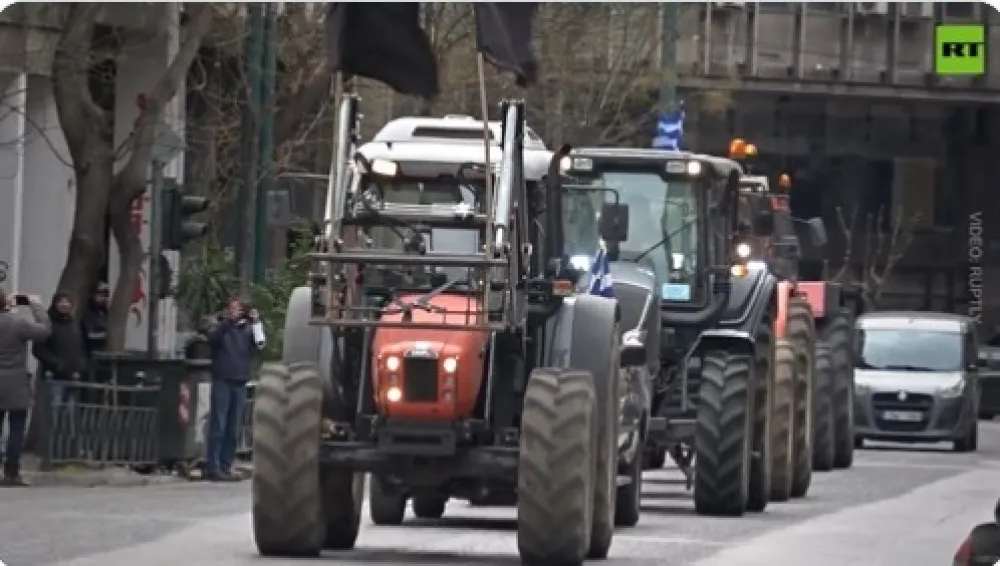 Протест пољопривредника у Грчкој