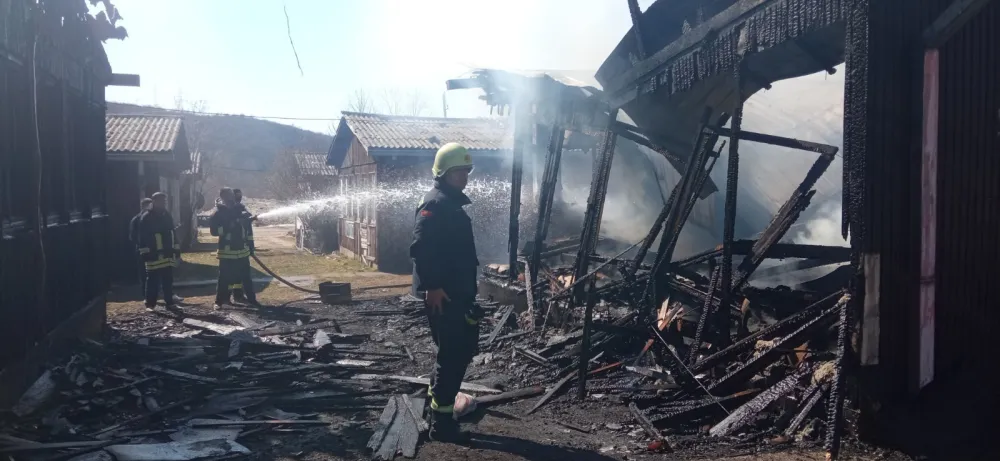 Гашење пожара у насељу Трудбеник