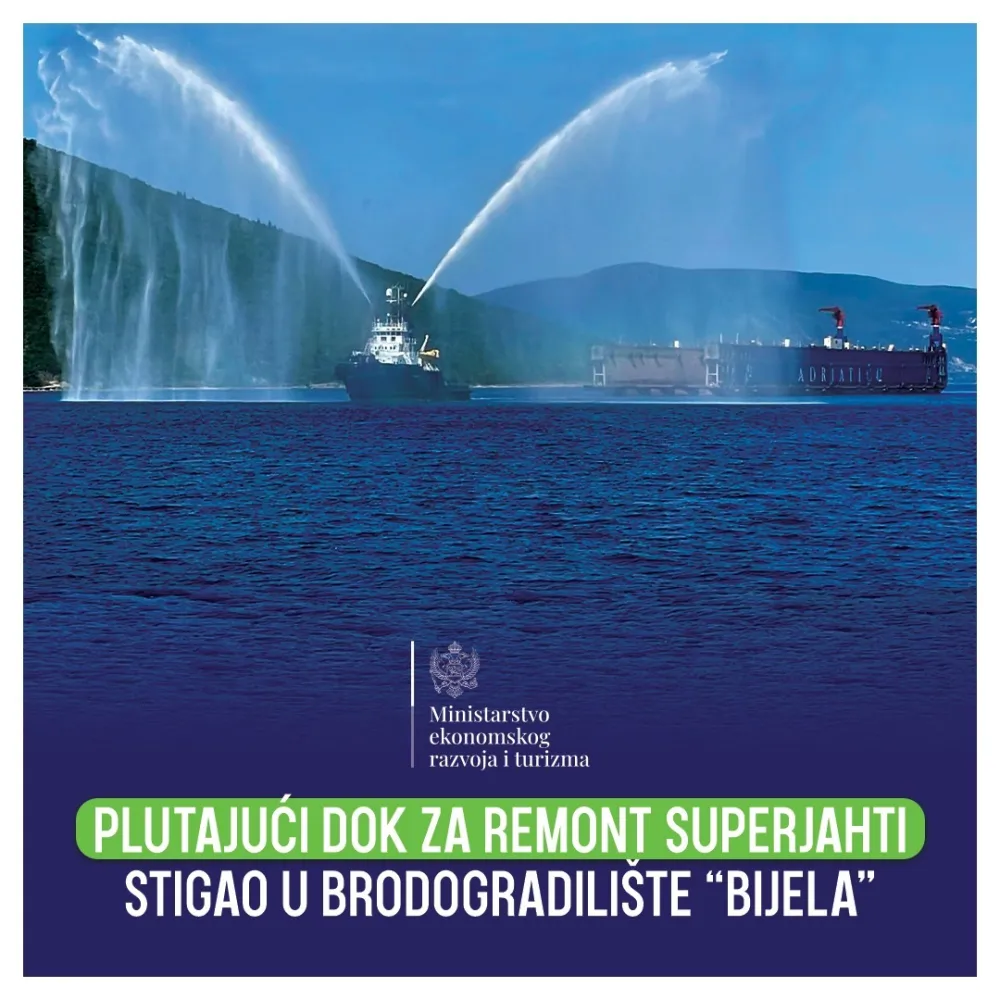 U Bijelu stigao plutajući dok za remont najvećih jahti na svijetu