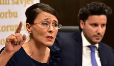 Vanja Calovic Markovic i Dritan Abazovic,nacionalni savjet za borbu protiv korupcije