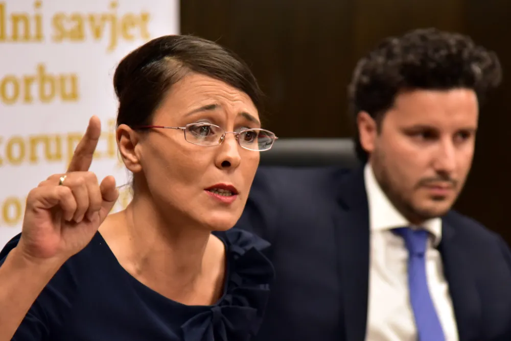 Vanja Calovic Markovic i Dritan Abazovic,nacionalni savjet za borbu protiv korupcije