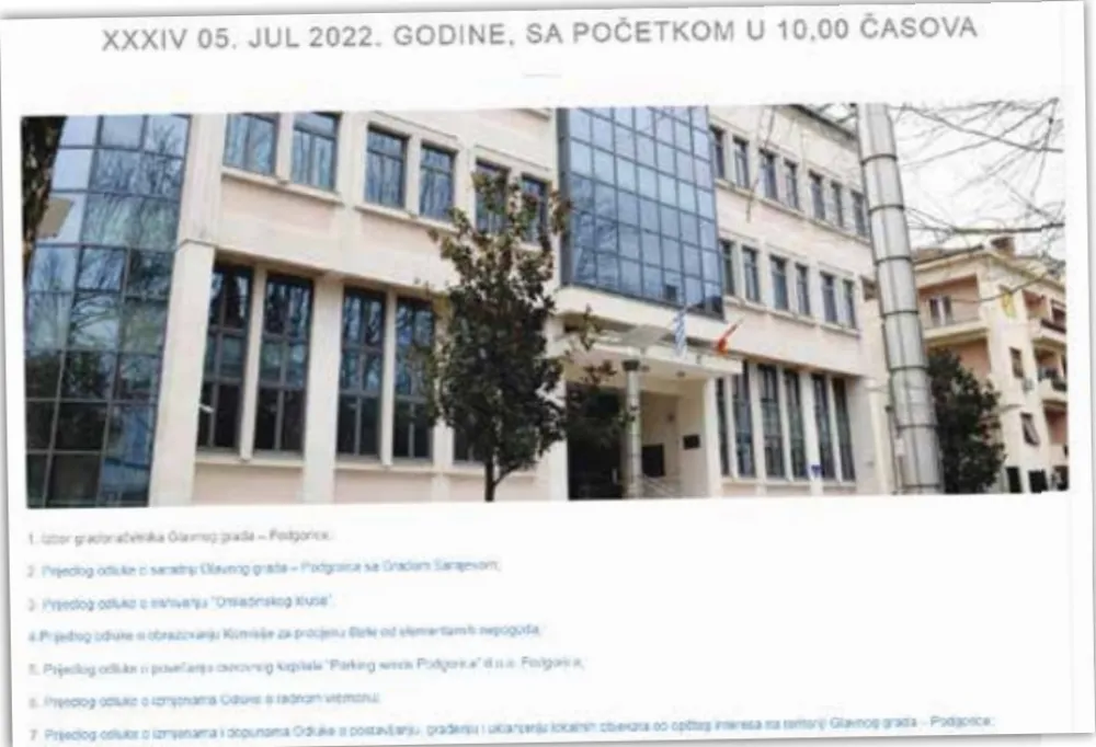 Na sajtu Skup&scaron;tine Glavnog grada juče nije bilo materijala za izbor gradonačelnika