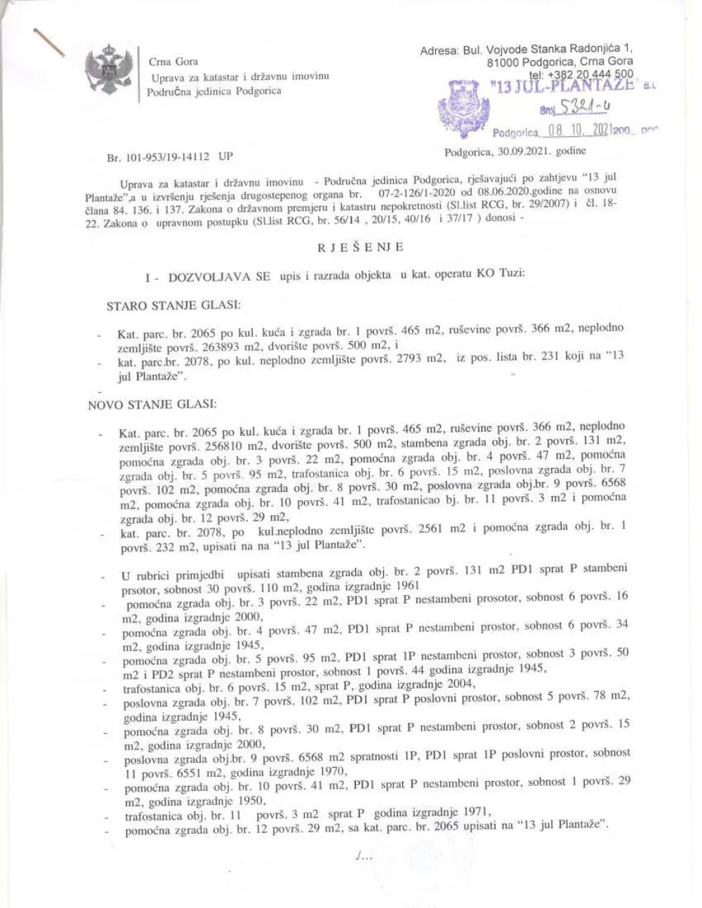 Iz Plantaža odgovorili Op&scaron;tini Tuzi da obјekti na &Scaron;ipčaniku ne podliјežu legalizaciјi: Vinopodrum građen 1945. i 1961. godine