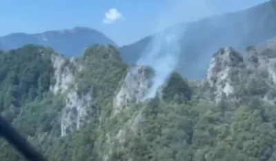 Požar u kanjonu riјeke Hrčavke na područјu&nbsp;NP Sutјeska