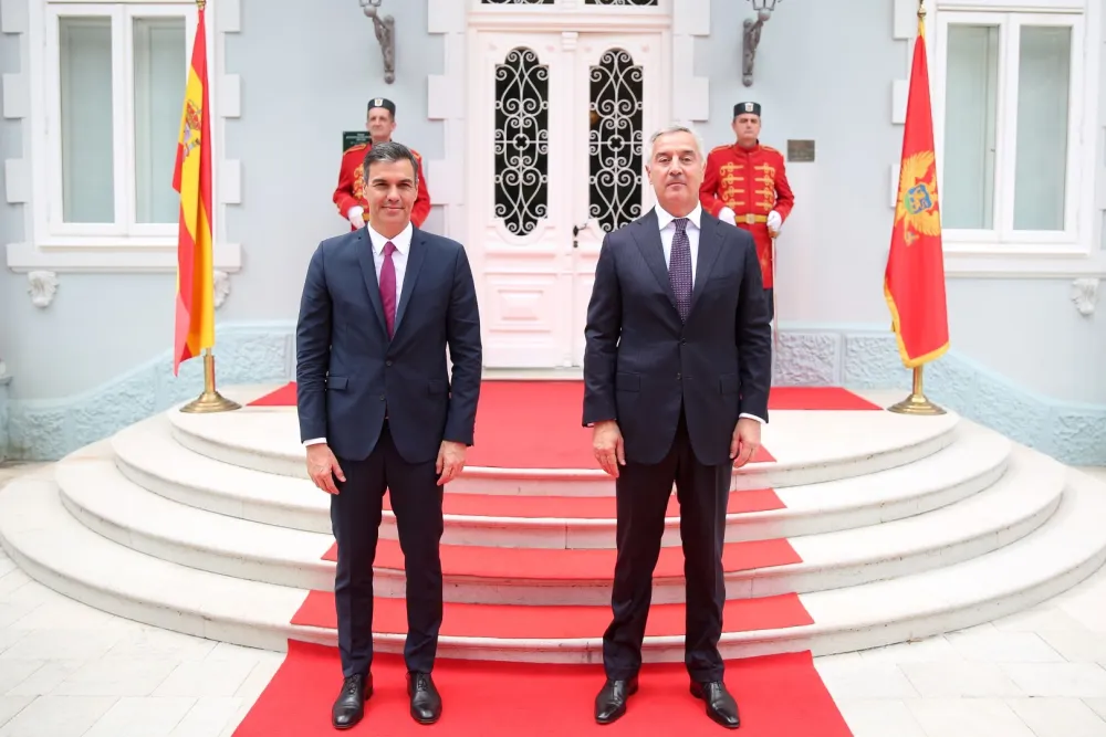 Đukanović - Sančez (FOTO: Predsjedni&scaron;tvo)