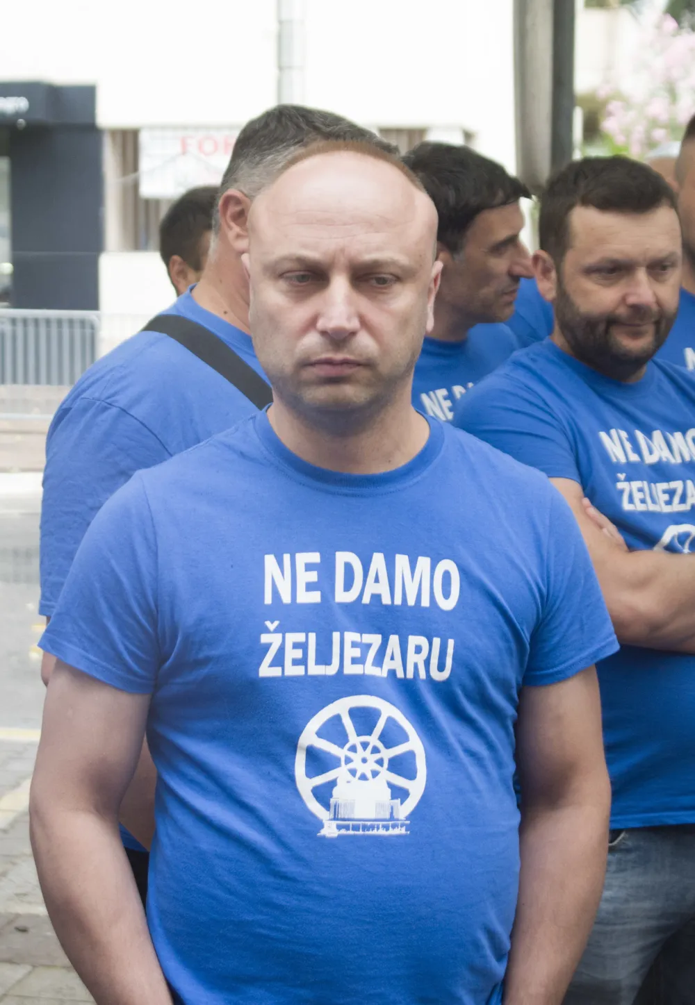 radnici zeljezare ispred vlade