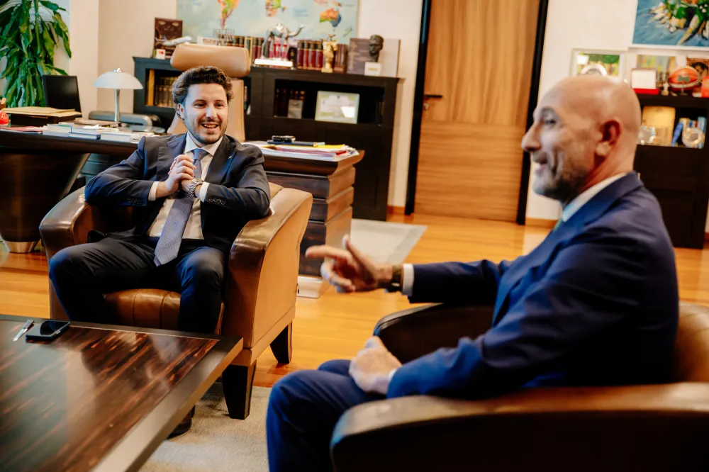 Dritan Abazović sa&nbsp;Luiđijem Morfinijem