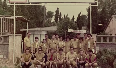Штаб и служба СОРА "Титова шума `85" (ФОТО: ПРИВАТНА АРХИВА Ј. ПЕЈОВИЋА)