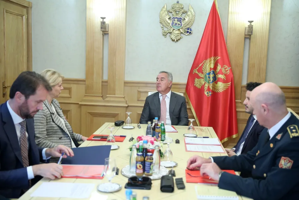 Milo Đukanović, Danijela Đurović, Dritan Abazović, Ra&scaron;ko Konjević i Zoran Lazarević