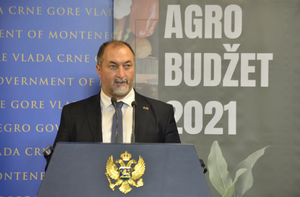 Predstavljanje agrobudzeta, ministarstvo poljoprivrede, ministar poljoprivrede, Aleksandar Stijovic