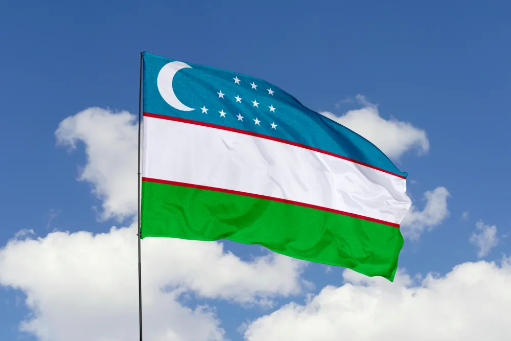 Zastava Uzbekistana<br>Ilustracija