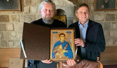 Stojković i arhimandrit Sergiej Rekić 
