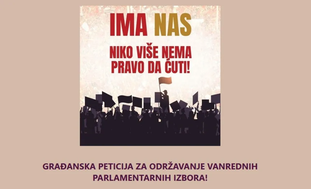 Pokrenuta peticija za održavanje vanrednih parlamentarnih izbora