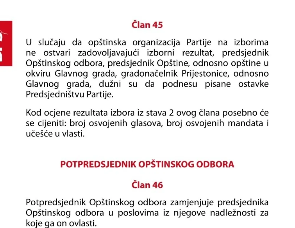 Neizbјežna ostavka predsjednika OO DPS Pljevlja nakon lo&scaron;ih izbornih rezultata