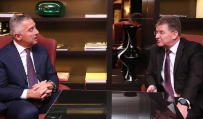 Đukanović i Lajčak (FOTO: Tviter)