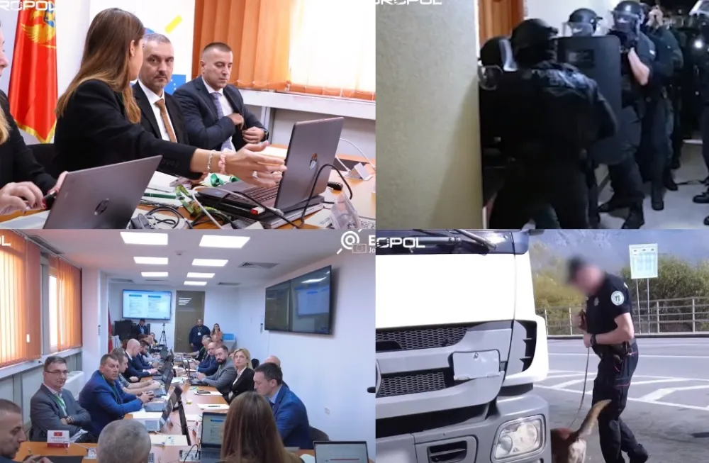 (VIDEO) Crna Gora dio akcije Europola: Uhap&scaron;eno 636 osoba, oduzeti pola tone droge i oružje