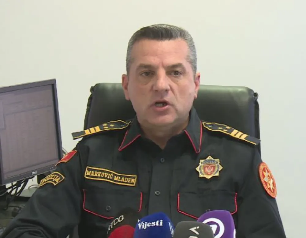 načelnik Operativno komunikacionog centra Uprave policije Mladen Marković (Foto: TVCG)