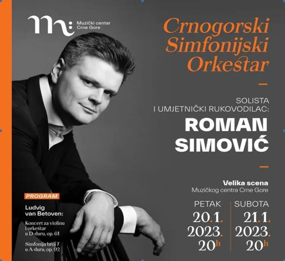 Roman Simović dva puta pred publikom u Podgorici