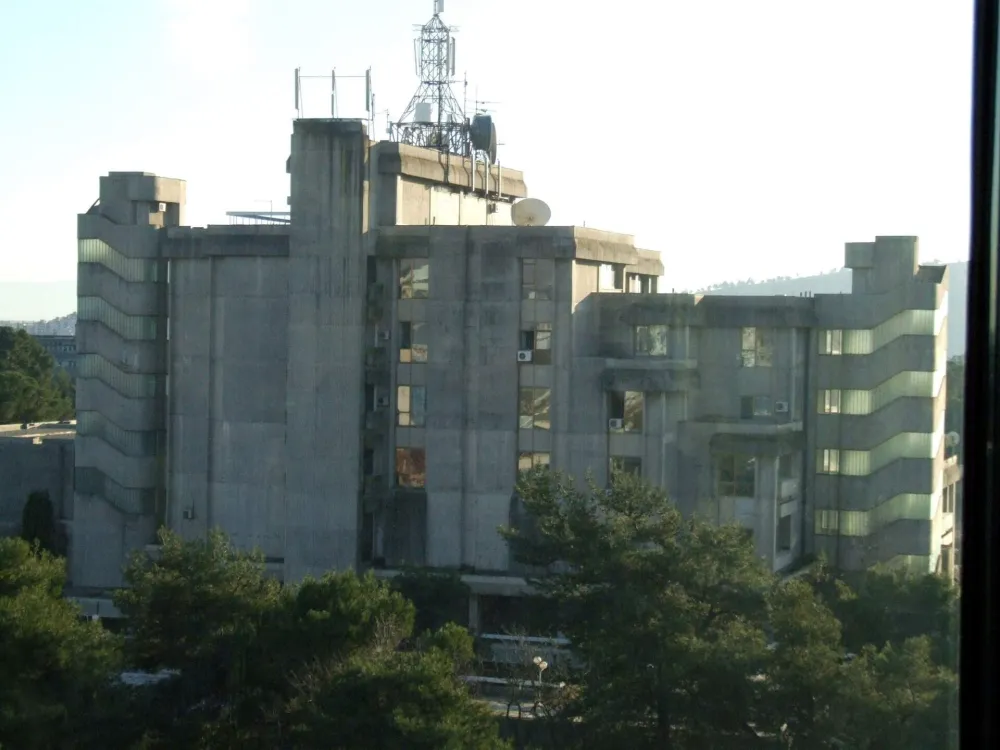 Januar 2007<br>Podgorica detalj iz grada<br>Televizija Crne Gore<br>javni servis TVCG<br>Zgrada TVCG