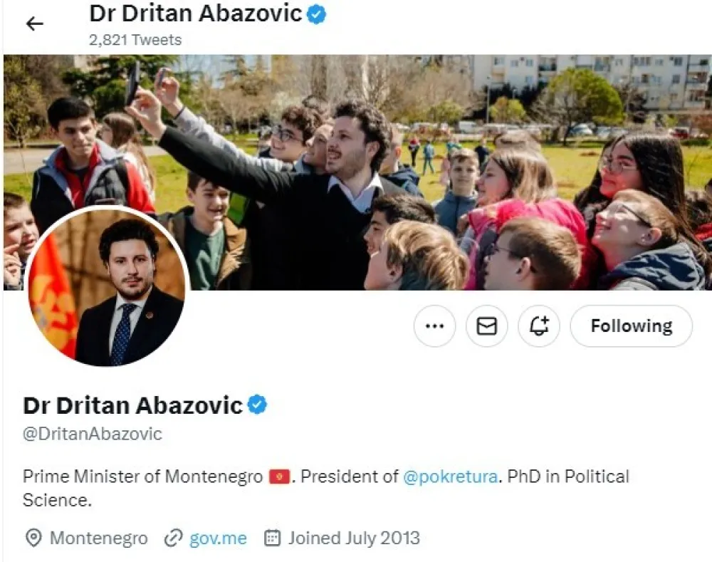 Abazović tviter