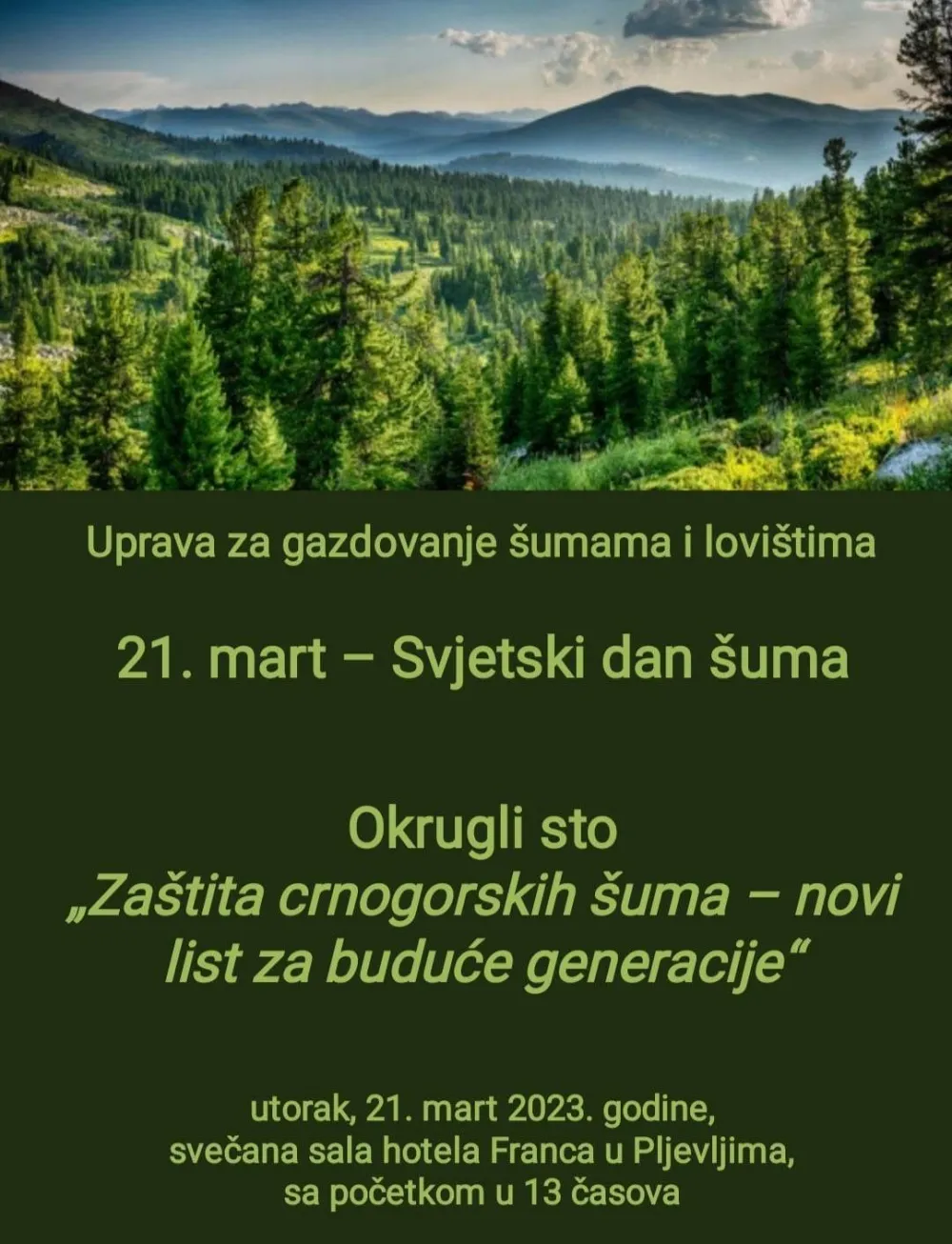Čuvajmo &scaron;ume za generacije koje dolaze