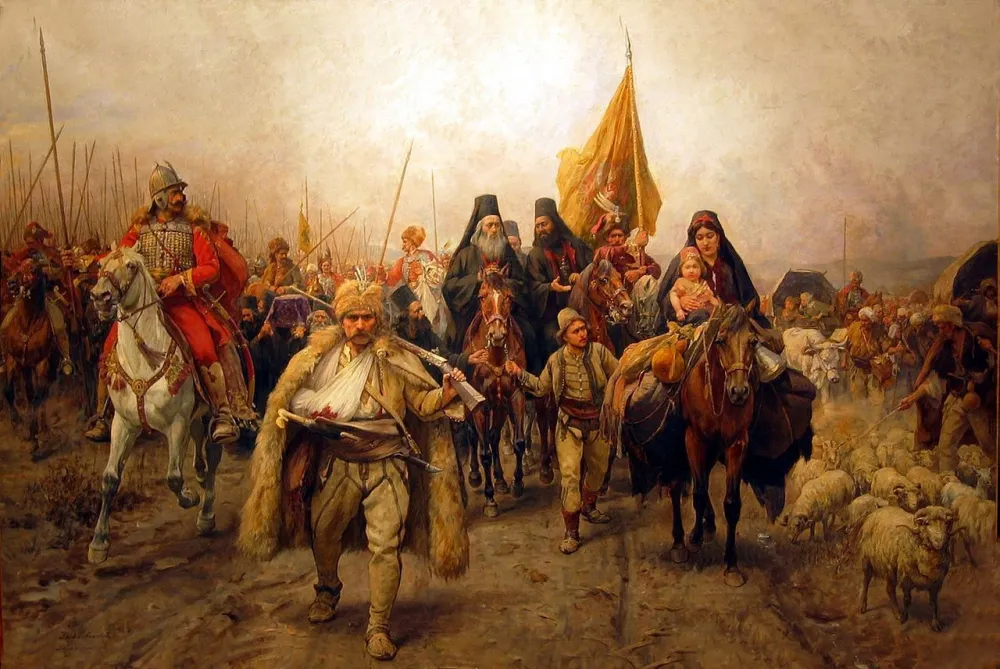 "Сеоба Срба" - слика Паје Јовановића (ФОТО: ВИКИПЕДИЈА)