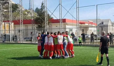 Slavlje fudbalera Lovćena nakon pobjede