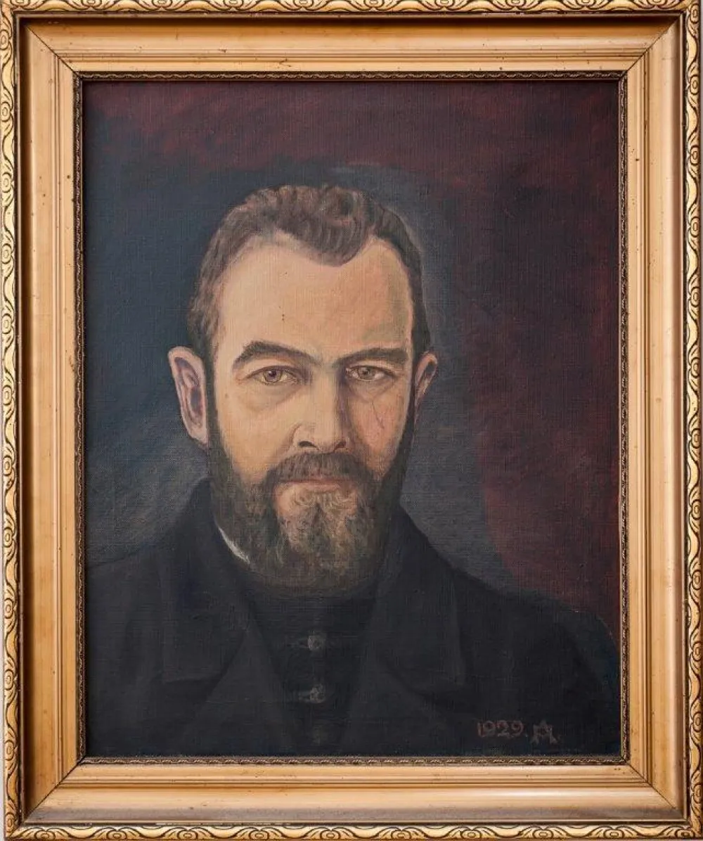 Аутопортрет А. Поповића, 1929.г, уље на платну (ФОТО: ПОРОДИЦА ПОПОВИЋ)