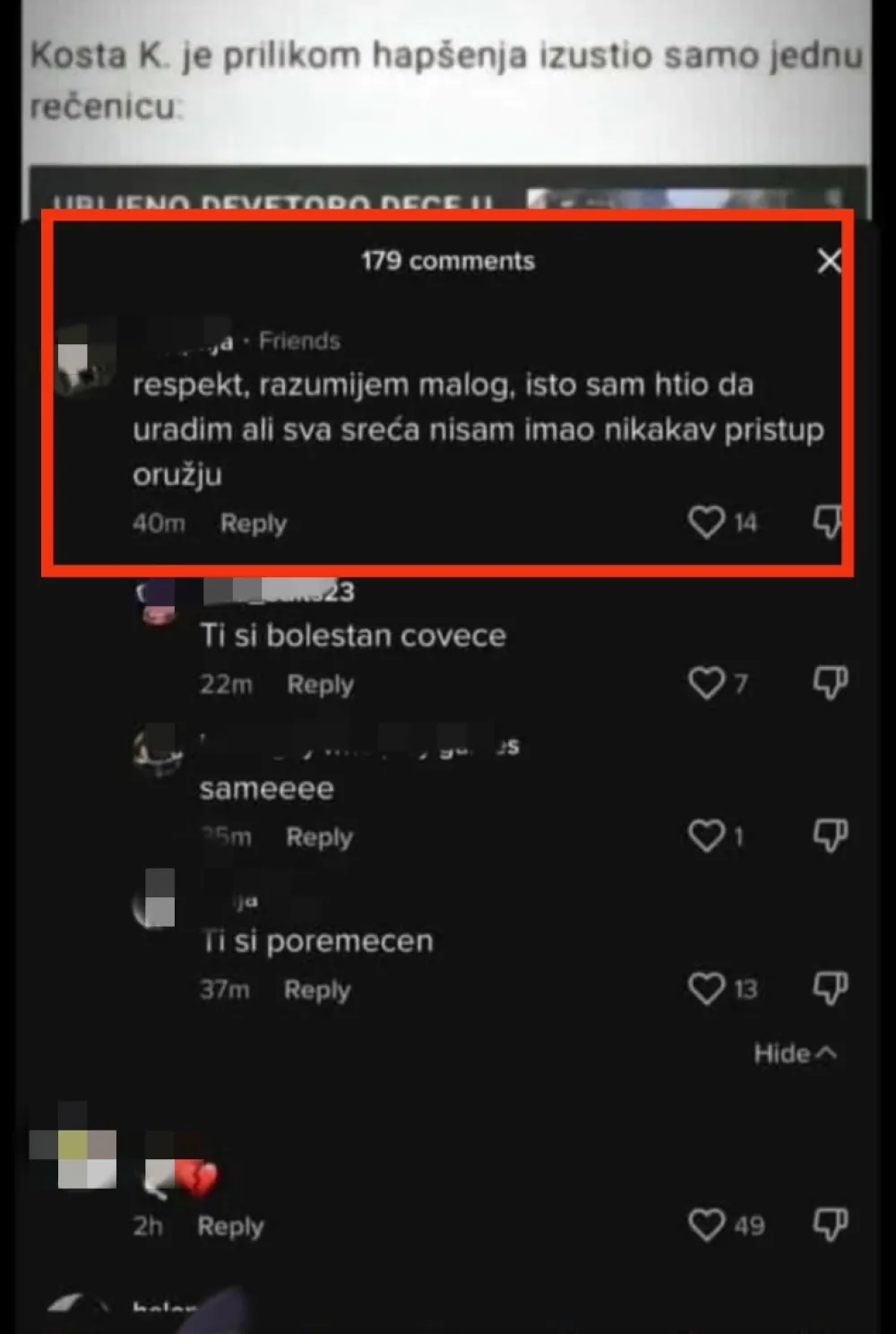 Žabljak: Maloljetnik procesuiran zbog objave kojom je podržao masakr u Beogradu