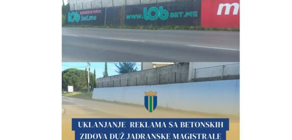 Uklanjanje reklama sa betonskih zidova 