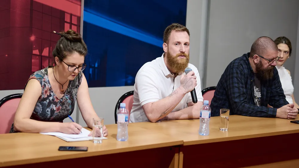 Damjan Pejanović na presu 