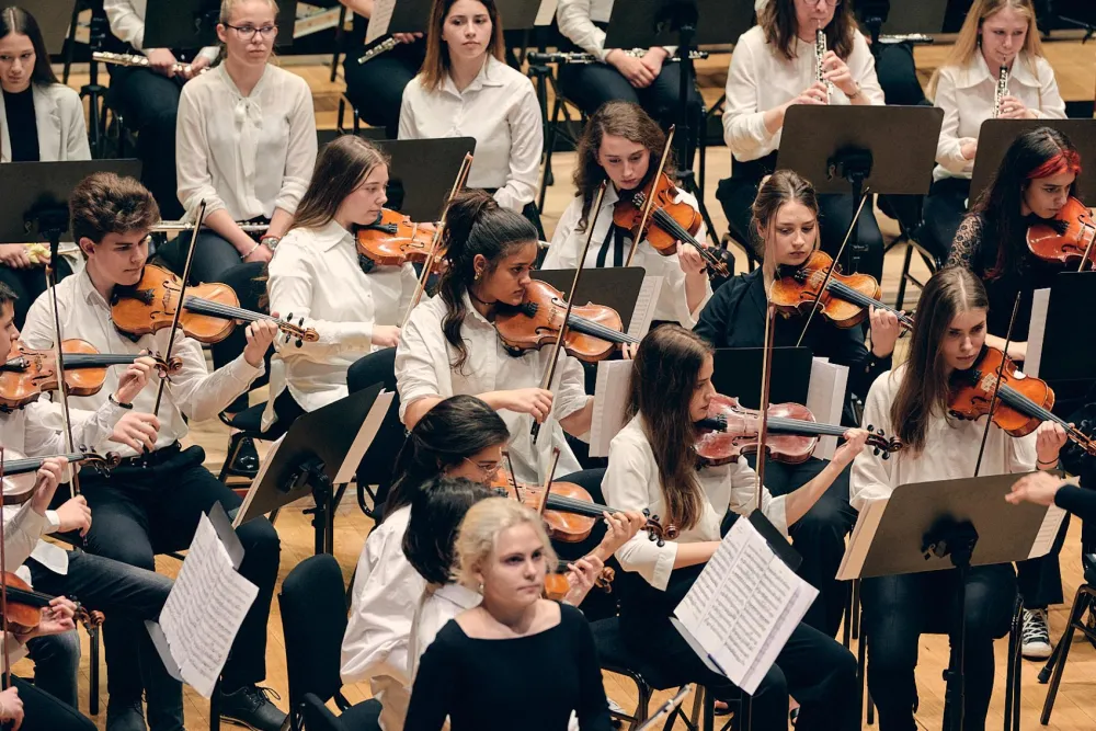 Sa jednog od ranijih nastupa Dječjeg simfonijskog orkestra