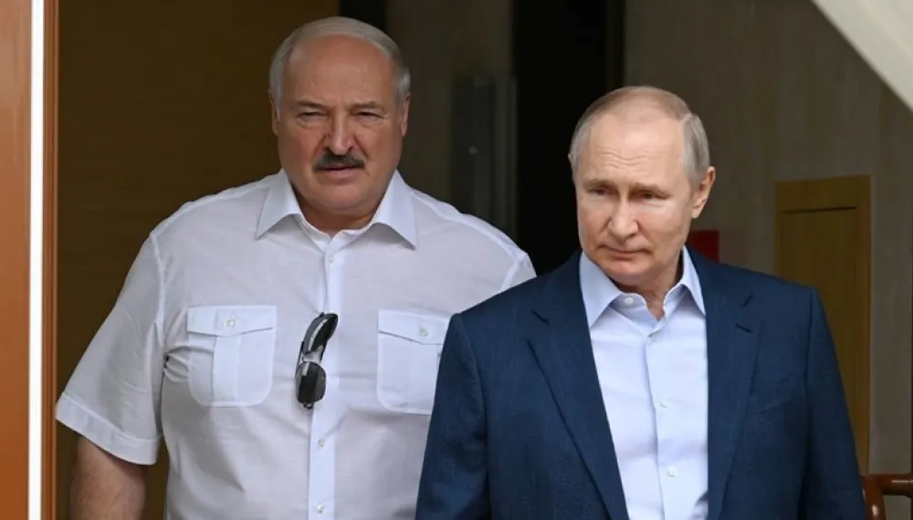 Aleksandar Luka&scaron;enko i Vladimir Putin