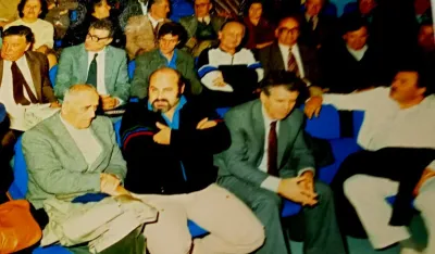 Велики писци увијек су били са великим издавачем.На фотографији у првом реду Михаило Лалић и Јанко Брајковић
