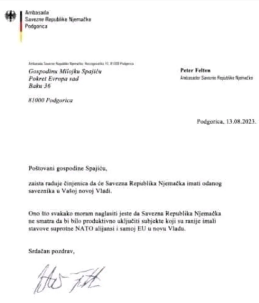 "navodno pismo" ambasadora Feltena