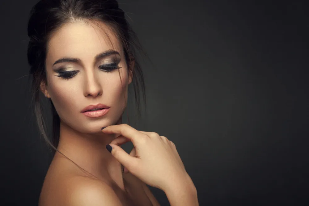 Beautiful woman with professional make up